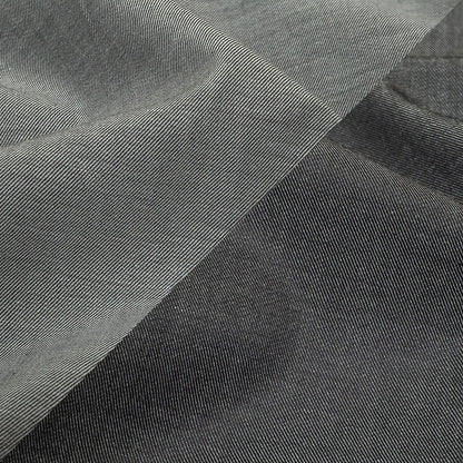 Obsidian and Ultimate Gray Double Faced Cotton Twill Shirting Detail