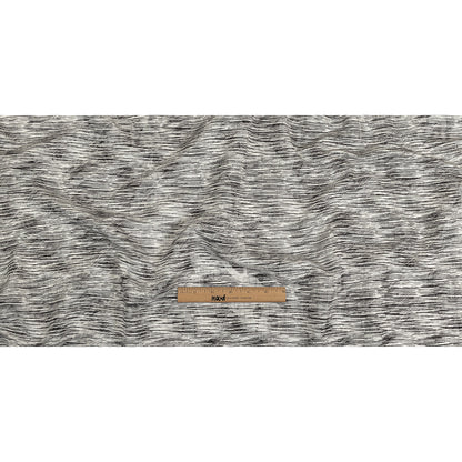 Obsidian and White Striated Lamination Striped Cotton and Polyester Dobby Full