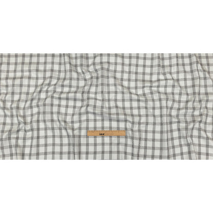 Black and Gray Glen Plaid Twill Cotton Shirting Full