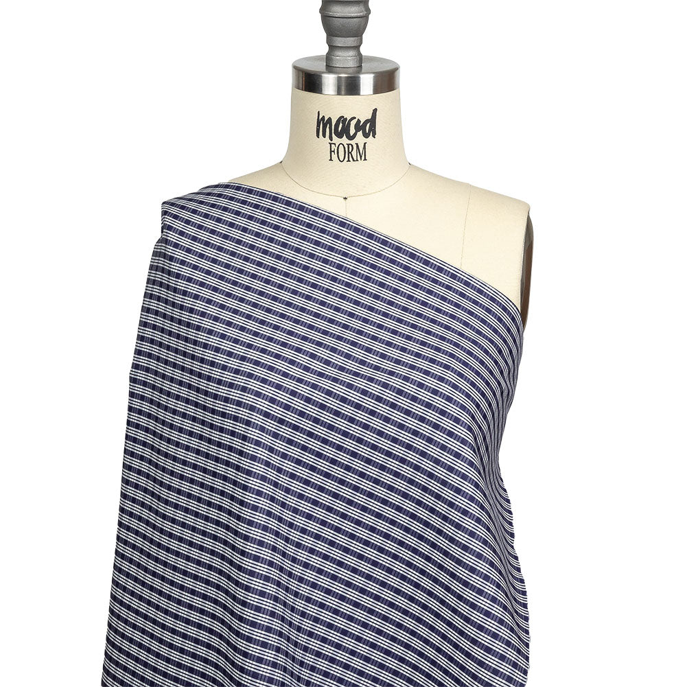 Astral Aura and White Plaid Twill Cotton Shirting Drape