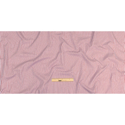 Red, Pink and Pale Blue Checkered Cotton Shirting Full