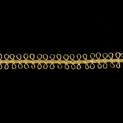 Metallic Gold Loopy Braided Trim - 0.5" Detail