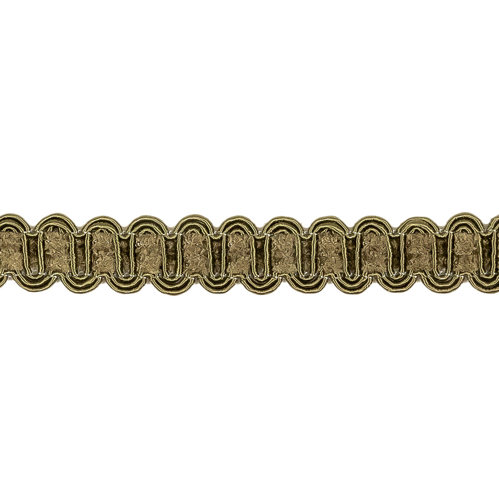 Winter Moss Cord and Chenille Rayon Blend Braided Trim - 0.5" Detail