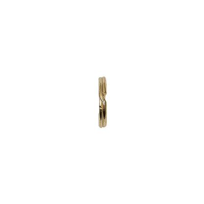 Gold Metal Split Keychain Ring - 0.375" Folded