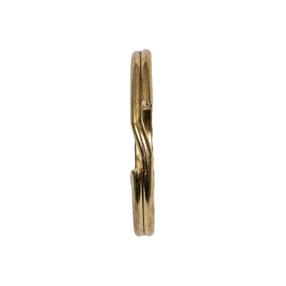 Gold Metal Split Keychain Ring - 1.0625" Detail