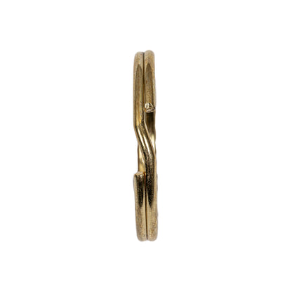 Gold Metal Split Keychain Ring - 1.0625" Detail