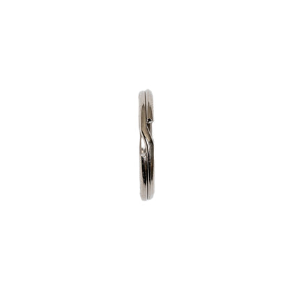 Nickel Metal Split Keychain Ring - 0.625" Detail