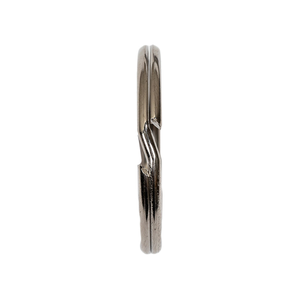 Nickel Metal Split Keychain Ring - 1.125" Folded