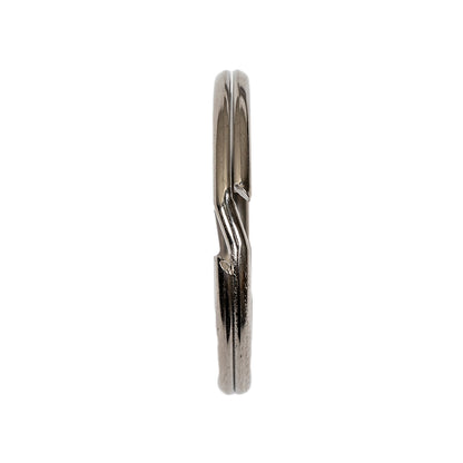 Nickel Metal Split Keychain Ring - 1.125" Detail