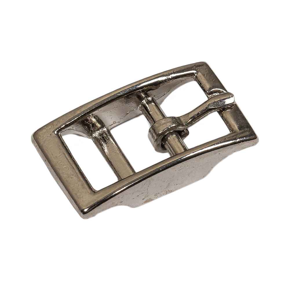 Silver Rectangular Metal Buckle - 0.5625" x 1" Folded