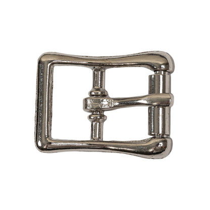 Silver Bent Organic Rectangle Metal Buckle - 1" x 1.25"