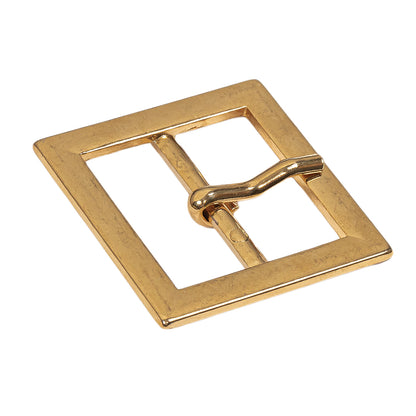 Gold Square Frame Metal Buckle - 1.375" x 1.375" Detail
