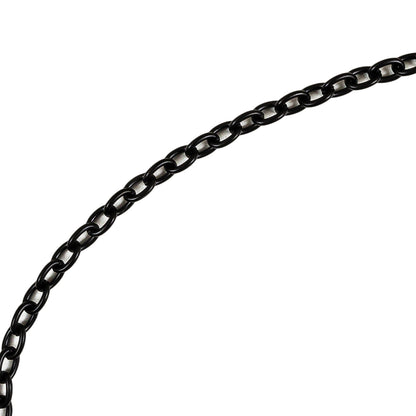 Matte Black Chain Purse Strap with Lobster Claw Clasp and O Ring - 53.5" X 0.5" Detail