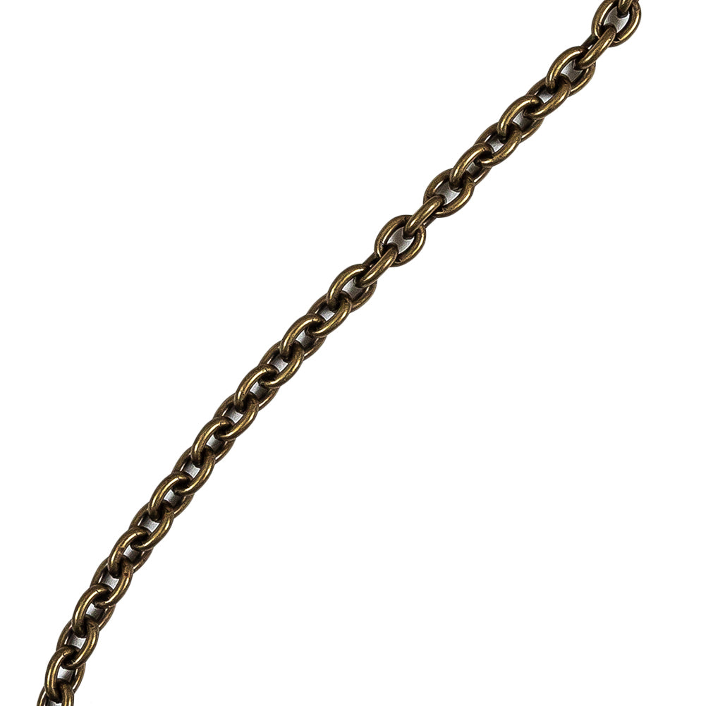 Antique Bronze Chain Purse Strap with O Rings - 43.5" X 0.375" Detail