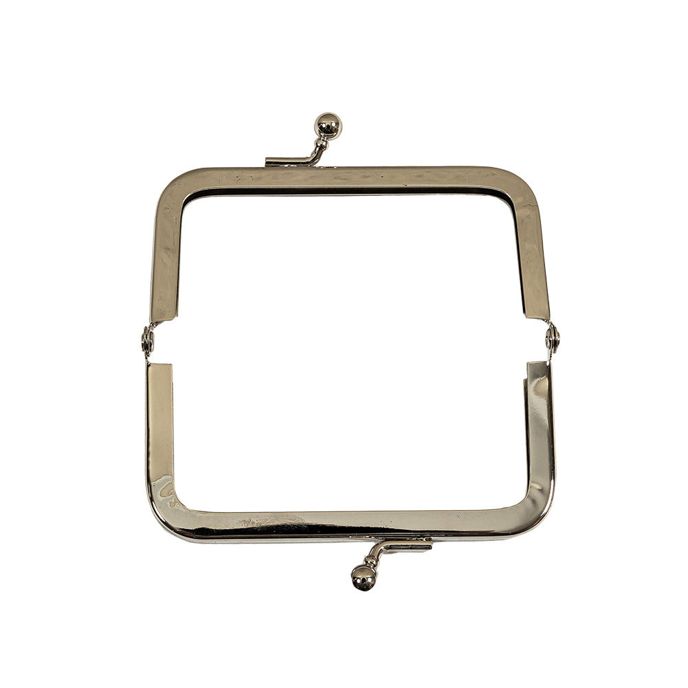 Silver Rectangular Coin Purse Frame - 2.25" X 3.375" Detail