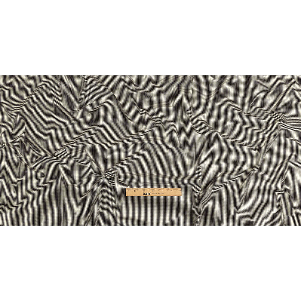 Black and Cream Little Checks Cotton and Polyester Shirting Full