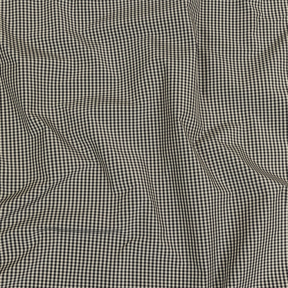 Black and Cream Little Checks Cotton and Polyester Shirting