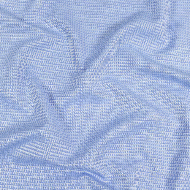 Blue and Periwinkle Triangles Cotton and Polyester Twill