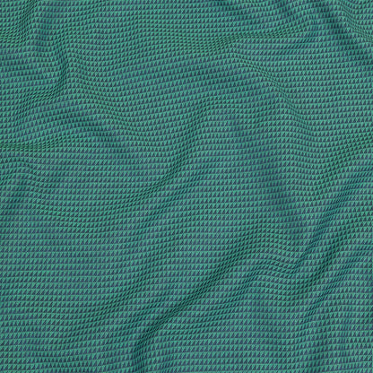 Seafoam and Navy Triangles Cotton and Polyester Twill