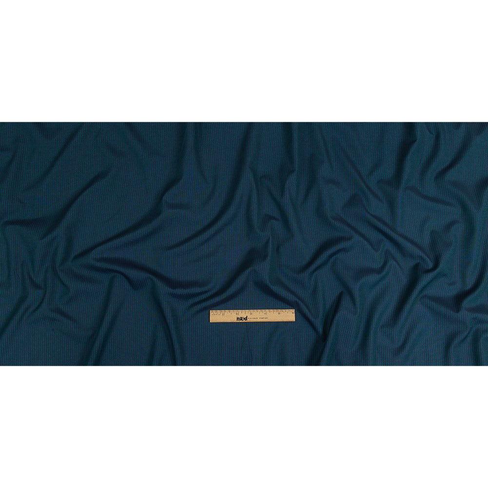 Blue and Rainforest Candy Striped Cotton and Polyester Twill Full