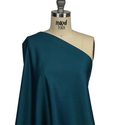 Blue and Rainforest Candy Striped Cotton and Polyester Twill Drape