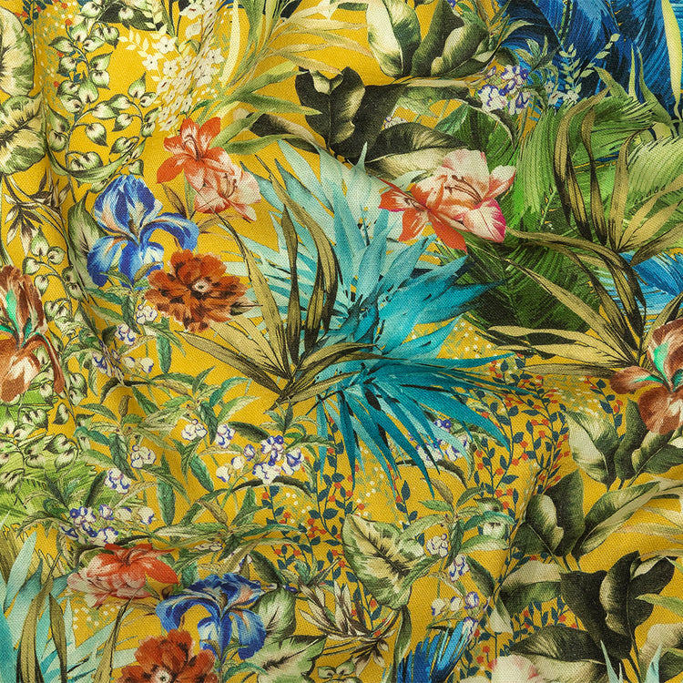 template--25130090922057__main-Linen and Rayon Woven Print - Yellow and Multicolor Floral - Mood Exclusive Amazonia