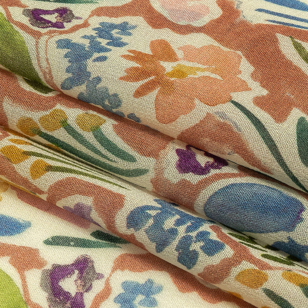 Mood Exclusive Dusty Rose Collection of Cuttings Viscose Georgette Folded