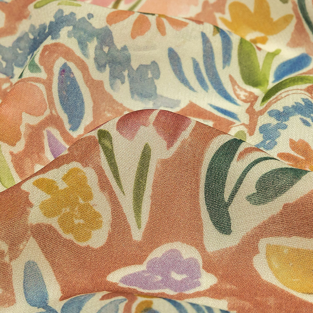 Mood Exclusive Dusty Rose Collection of Cuttings Viscose Georgette Detail