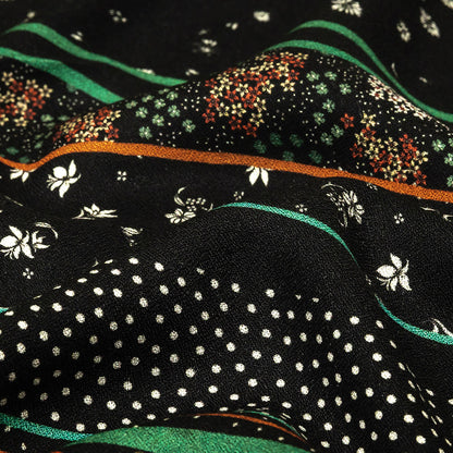 Mood Exclusive Stripes of Fancy Viscose Crepe Detail