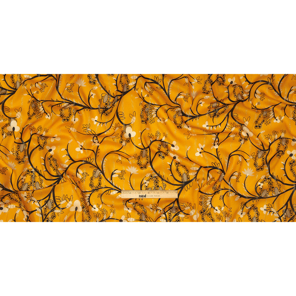 Mood Exclusive Artisan's Gold Amoeba Metallic Pinstriped Viscose Dobby Folded