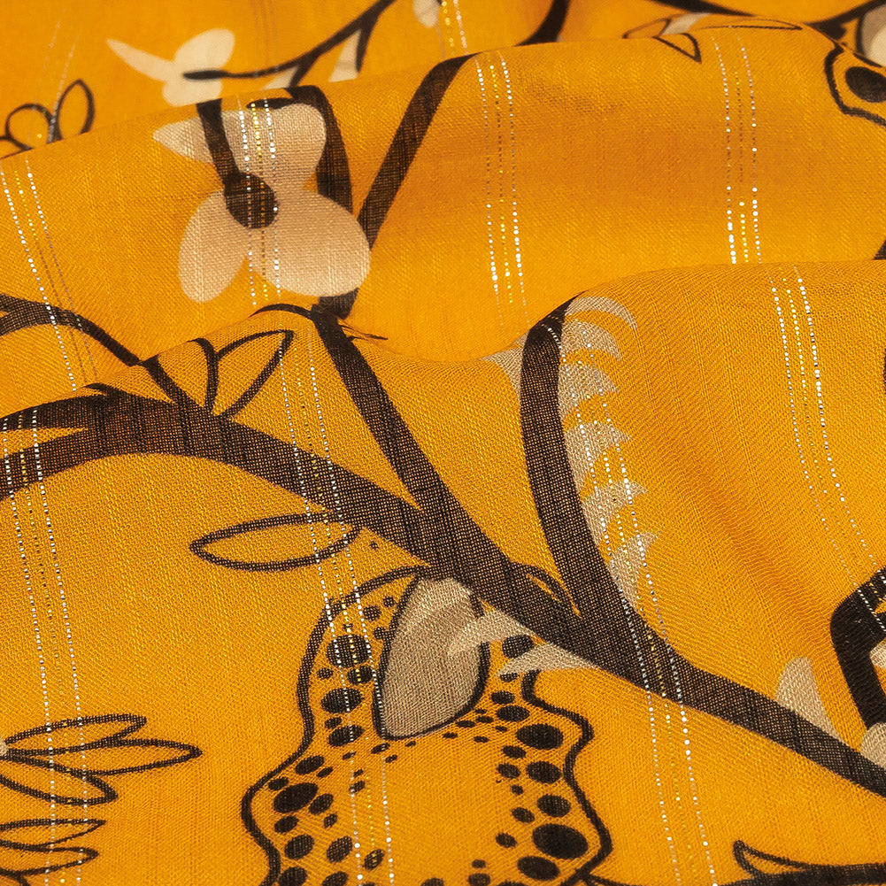 Mood Exclusive Artisan's Gold Amoeba Metallic Pinstriped Viscose Dobby Full
