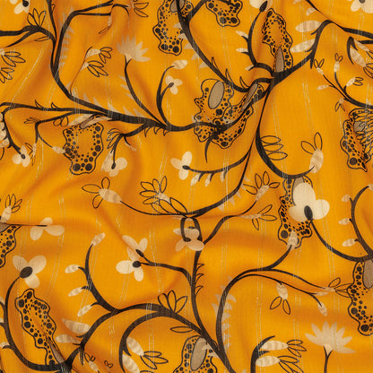 Mood Exclusive Artisan's Gold Amoeba Metallic Pinstriped Viscose Dobby