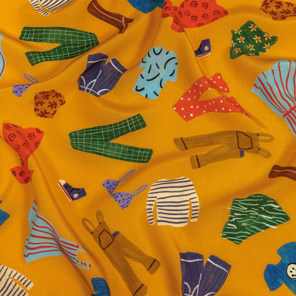 Mood Exclusive Yellow Laundry Day Viscose Poplin