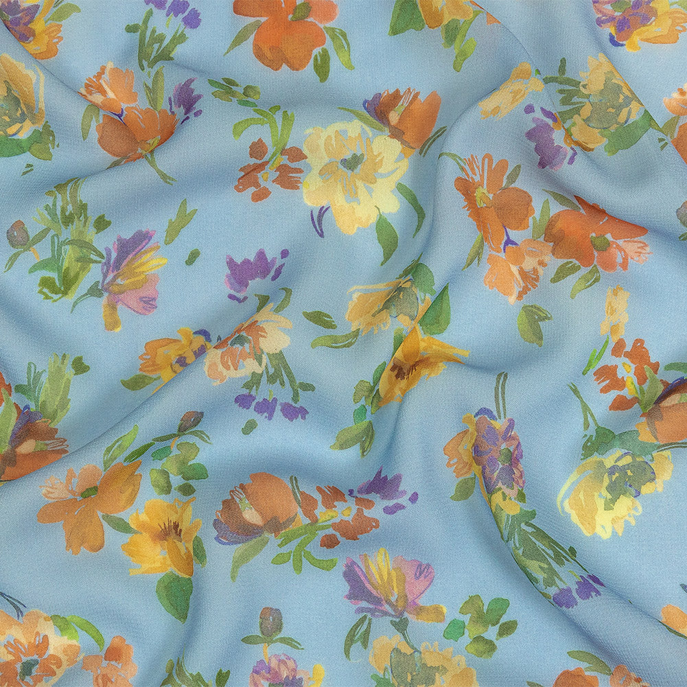 Mood Exclusive Blue Artist's Allure Viscose Georgette