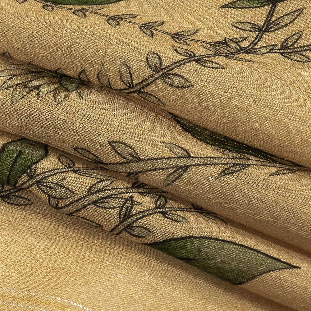 Mood Exclusive Vines Victorious Metallic Pinstriped Viscose Dobby Folded