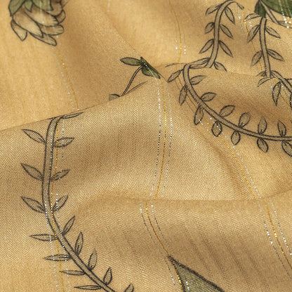 Mood Exclusive Vines Victorious Metallic Pinstriped Viscose Dobby Detail