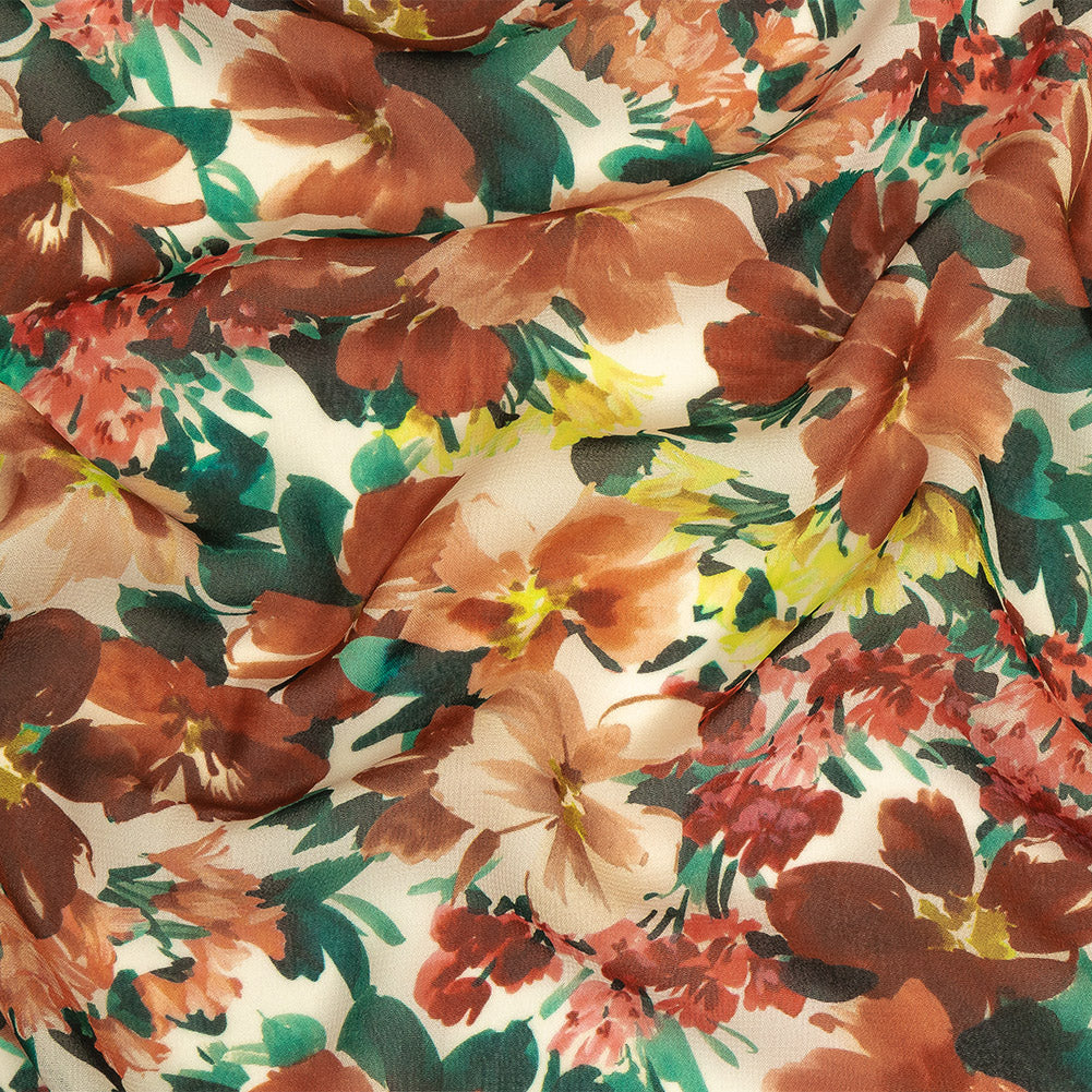 Mood Exclusive Cream Tahitian Twilight Viscose Georgette