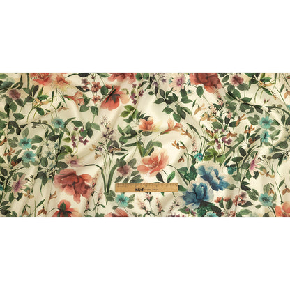 Mood Exclusive Beige O'Keefe's Orchids Viscose Georgette Full