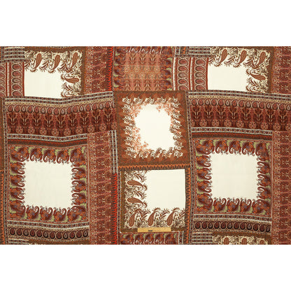 Viscose Crepe Print - Red and Cream Paisley Patches - Mood Exclusive Speak and Enter Full