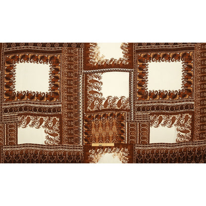 Sustainable Viscose Crepe Print - Brown and Cream Paisley Patches - Mood Exclusive Speak and Enter Full