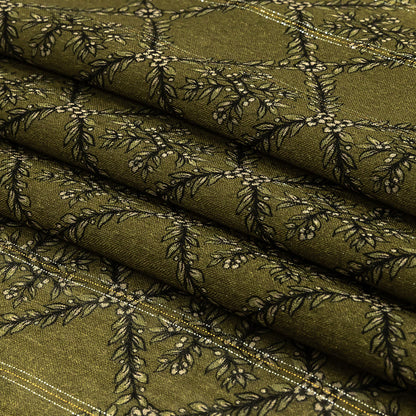 Mood Exclusive Victorian Vines Metallic Pinstriped Viscose Dobby Folded