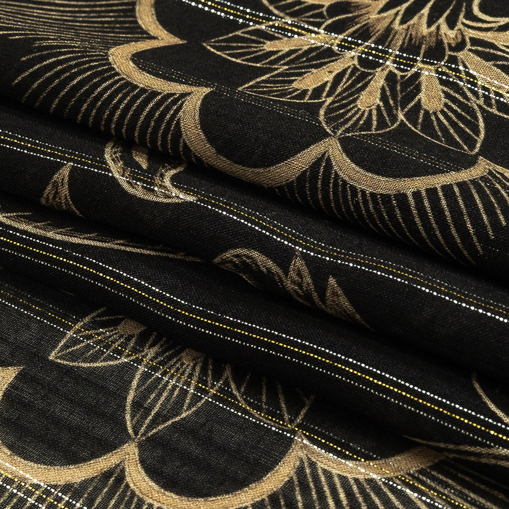 Mood Exclusive Meteorite Joy of Juliet Metallic Pinstriped Viscose Dobby Folded