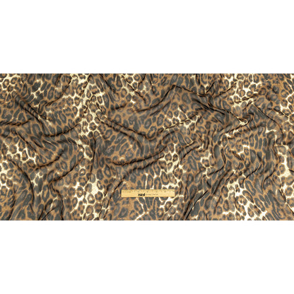 Ginger Snap and Forged Iron Leopard Print Silk Chiffon Full