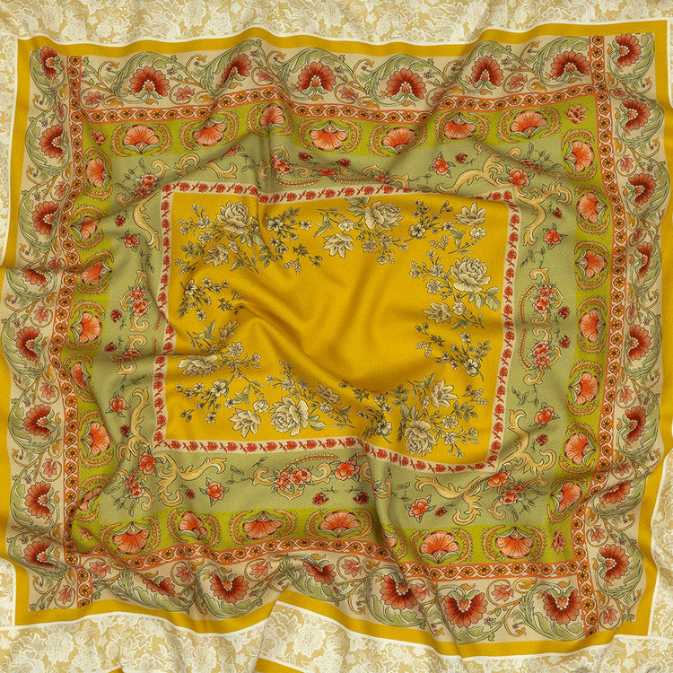 template--25130090922057__main-Cotton and Viscose Twill Panel - Yellow and Green Floral Squares - Mood Exclusive Palace of Illusions