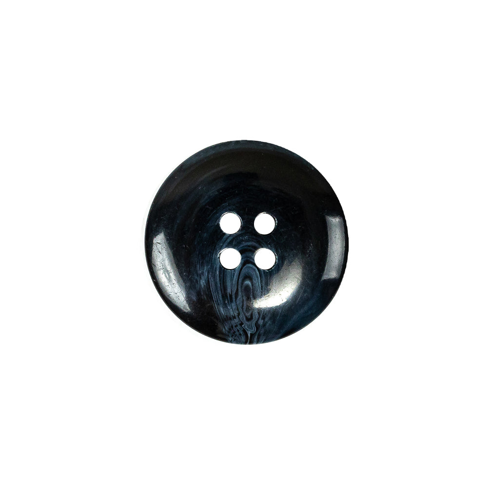 Dark Blue Swirls Plastic 4-Hole Dish Button - 28L/18mm Detail