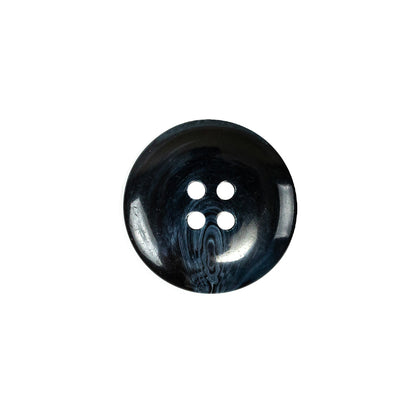 Dark Blue Swirls Plastic 4-Hole Dish Button - 28L/18mm Detail