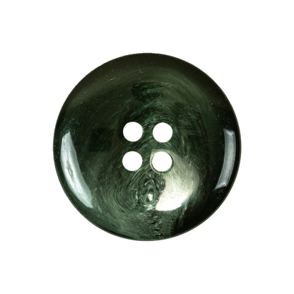 Dark Green Swirls Plastic 4-Hole Dish Button - 40L/25.5mm Detail