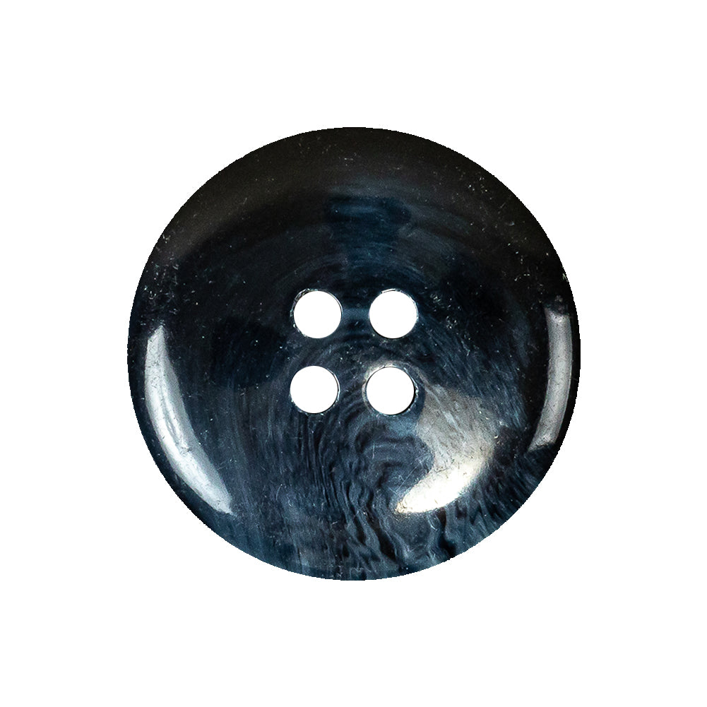 Dark Blue Swirls Plastic 4-Hole Dish Button - 40L/25.5mm Detail