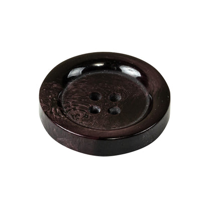 Plum Swirls Plastic 4-Hole Dish Button - 40L/25.5mm Folded