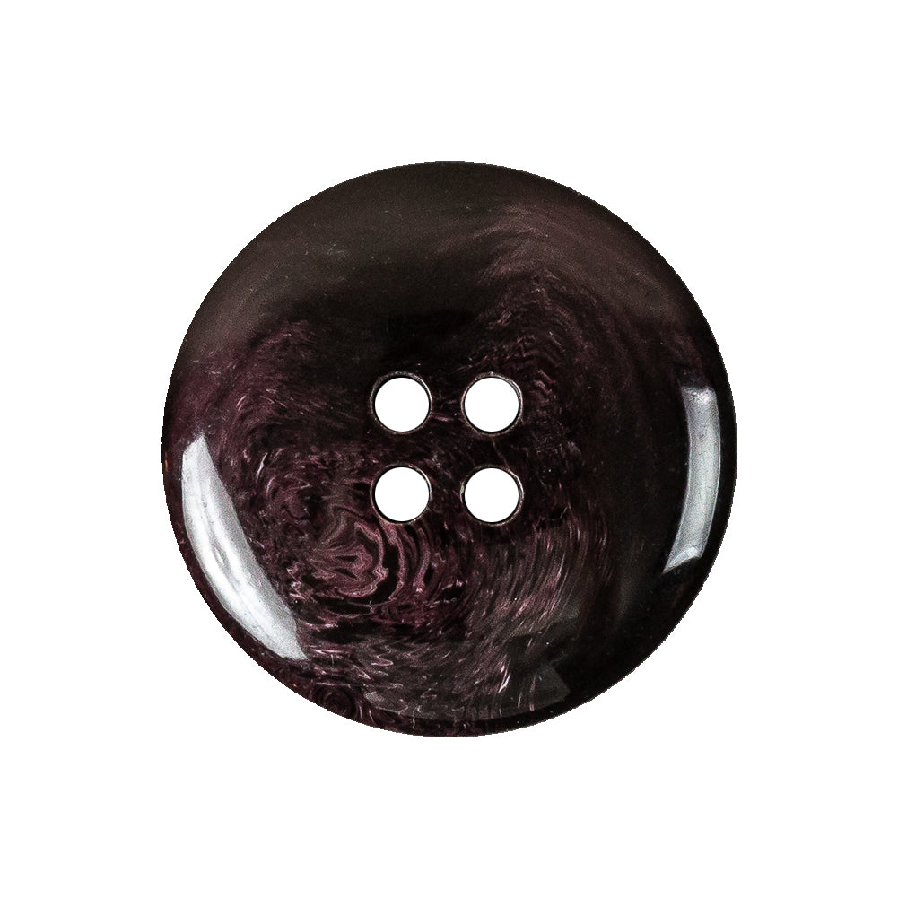 Plum Swirls Plastic 4-Hole Dish Button - 40L/25.5mm Detail